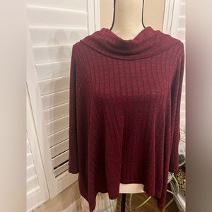 Rue 21 poncho looking top with sleeves and open back size M-L
